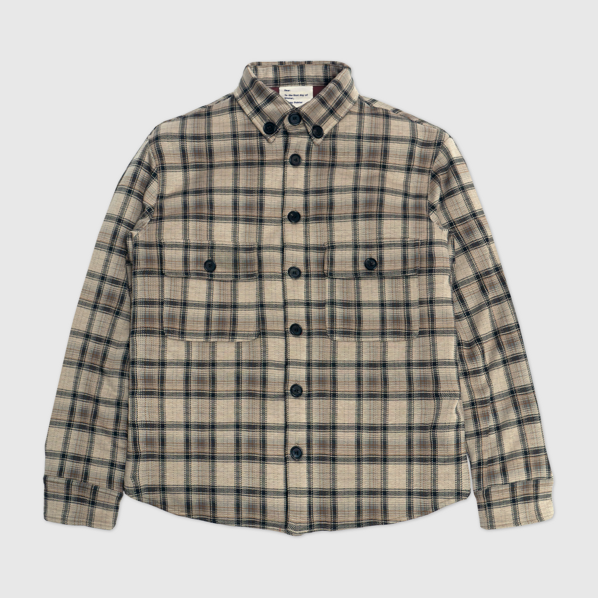 ジャケット・アウター Limi feu LIGHT FLANNEL COAT WITH HARNESS Padded_Flannel_Jacket_-_Cream_